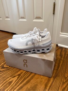 On Cloud Shoes in White and Light Gray